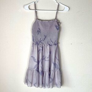 Aritzia catamaran tiers smocked printed mini dress size xxs
